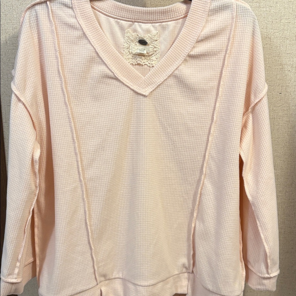 Cupio Cream Lace Detail Top